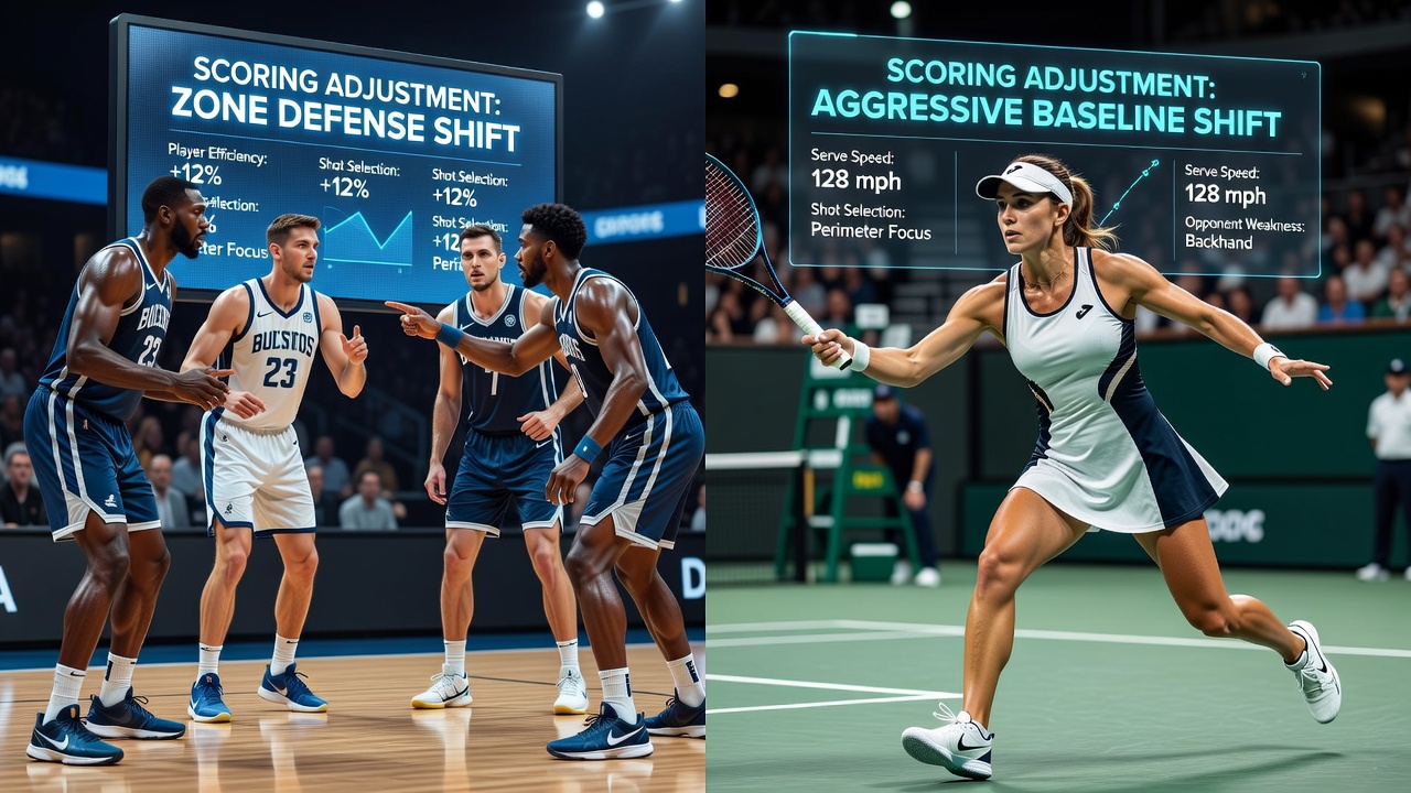 Tennis players adjusting baseline positioning and rally tactics following tiebreak rule updates