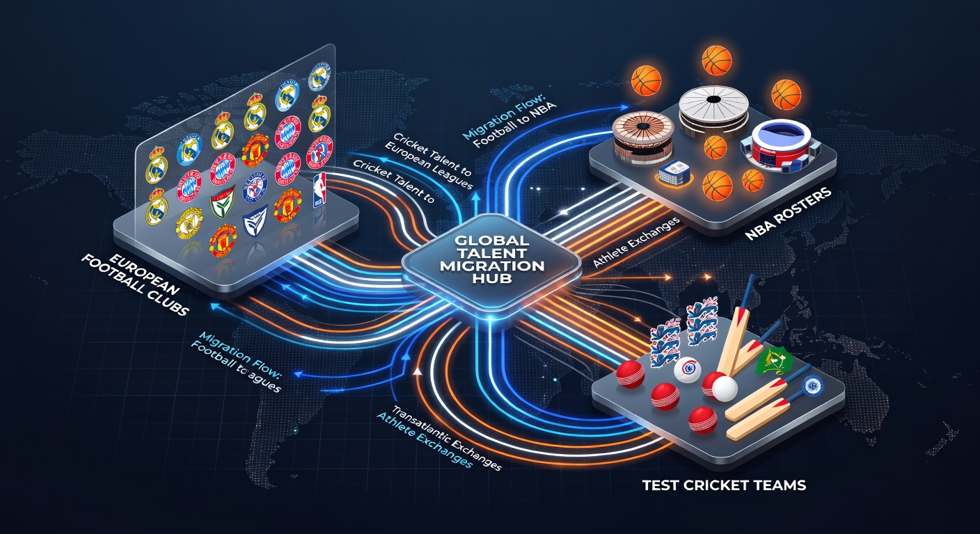 Scouting networks and athlete pathways across football, basketball, and cricket