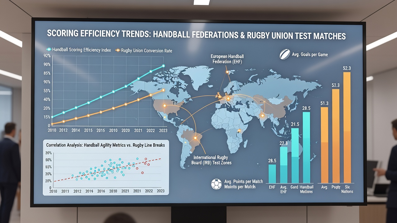 Athletes from handball and rugby training sessions illustrating shared movement patterns and efficiency drills