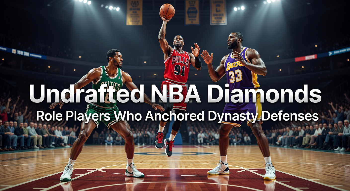 Ben Wallace blocking a shot during a Pistons championship run, showcasing his defensive dominance as an undrafted gem